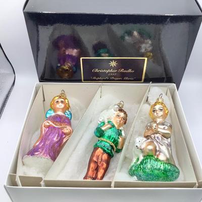 Lot 1364 Christopher Radko Glass Ornaments, 1997 Shepherdâ€™s Prayer, Gloria, with box