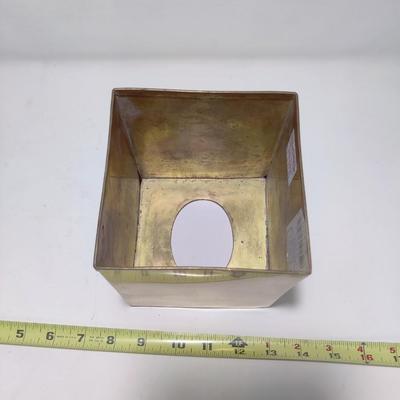 CROSCIL SAXONY GOLD METALLIC TISSUE COVER BOX