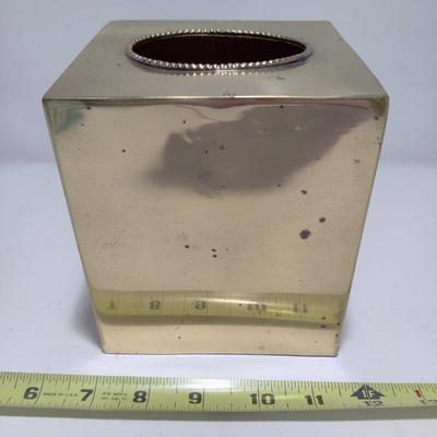 CROSCIL SAXONY GOLD METALLIC TISSUE COVER BOX