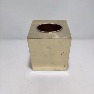 CROSCIL SAXONY GOLD METALLIC TISSUE COVER BOX