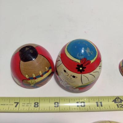 VINTAGE HUMPTY DUMPTY AUTHENTIC MODELS WOODEN NESTING DOLLS