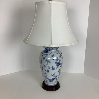 8056 Blue and White Swallow Ceramic Lamp