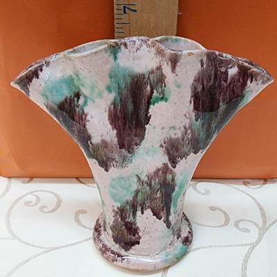 Drip Paint Fan Vase