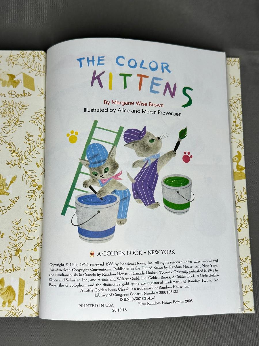 LOT 108 THE COLOR KITTENS A LITTLE GOLDEN BOOKS 1986