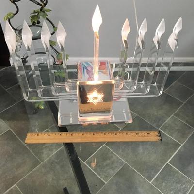 Vintage Lucite Mirrored menorah