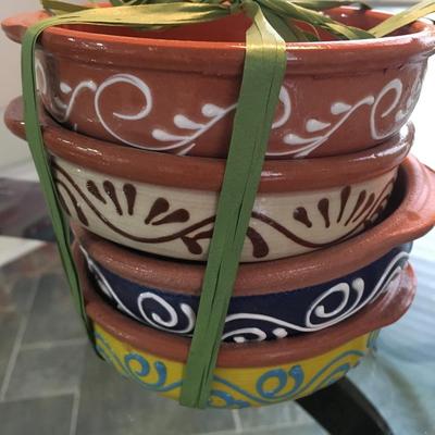 New set of small clay bowls