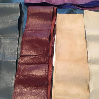 Vintage Suede leather belts no buckles
