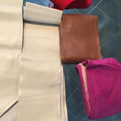 Vintage Suede leather belts no buckles