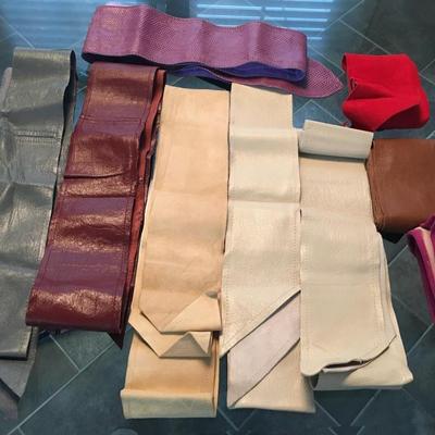 Vintage Suede leather belts no buckles