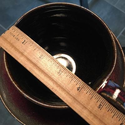 Oversize cups and saucers