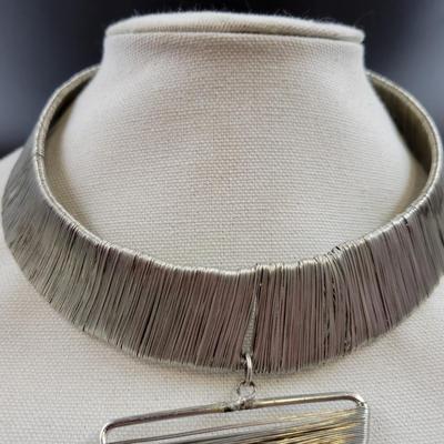 BEAUTIFUL ARTISTIC WIRE WRAP NECKLACE ART PIECE