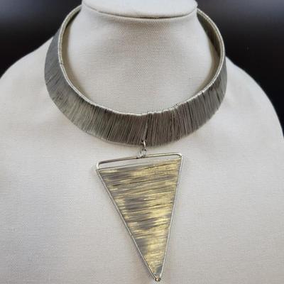 BEAUTIFUL ARTISTIC WIRE WRAP NECKLACE ART PIECE