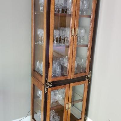 Tall Display cabinet Asian motif