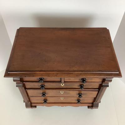 8067 Antique Five Drawer Salesman Sample Dresser