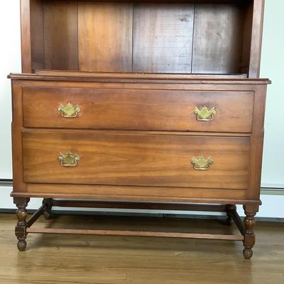 8074 Antique Country Two Drawer Hutch