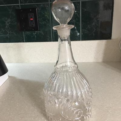 Vintage pressed glass decanter
