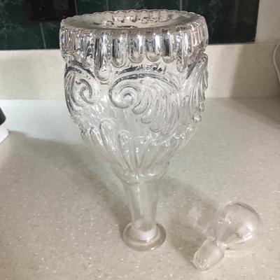 Vintage pressed glass decanter