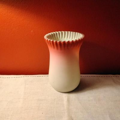 Glass Ruffle Edged Vase