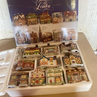 Porcelain Christmas house collectibles
