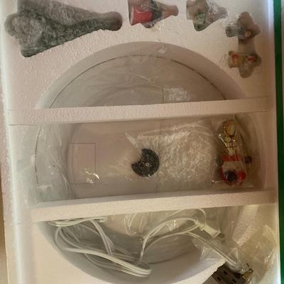 Christmas village holiday sleigh ride seven piece set
