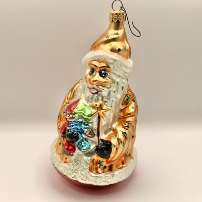 1366 Christopher Radko Fairy Santa Glass Ornament