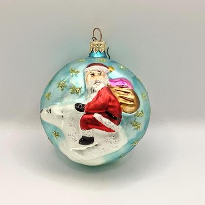 1370 Christopher Radko 1995 Polar Express Glass Ornament