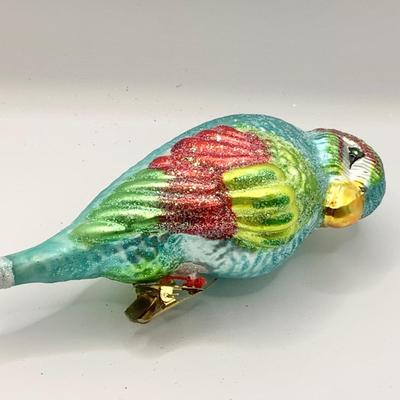 1372 Christopher Radko 1994 Polly Wanna Bird Glass Ornament