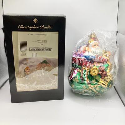 1376 Christopher Radko 1996 "Enough for Everyone" Glass Ornament with Box