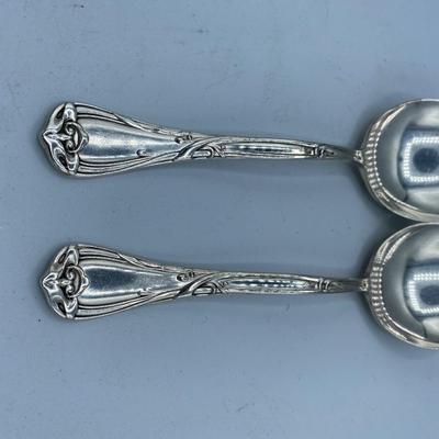Pair Art Nouveau Serving Spoons by Reed & Barton
