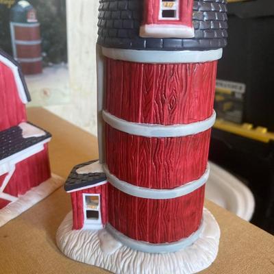 Lighted Christmas village pieces