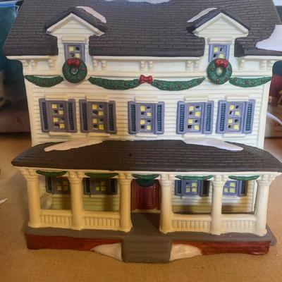 Lighted Christmas village pieces