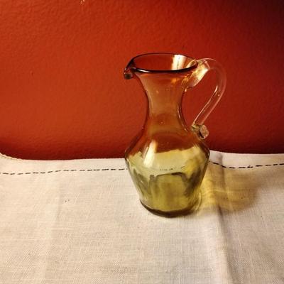 Gold Glass Pitcher/Vase