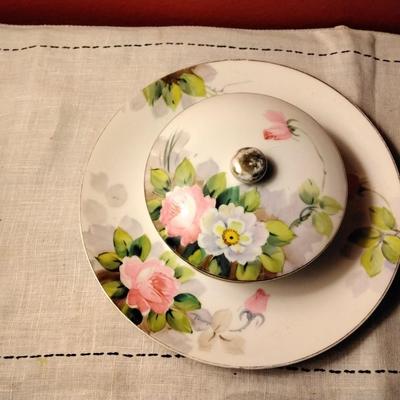 Handpainted Nippon Butter/Cheese Dish