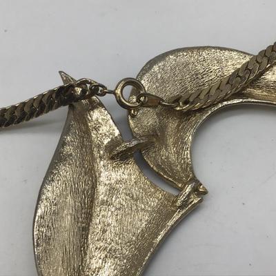 Vintage Enamel and Gold Necklace