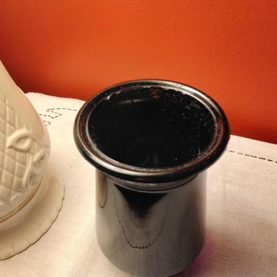 Vintage Rare Cobalt Glassworks Etched Vase