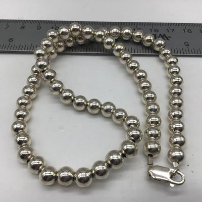 Silver 925 Beaded Necklace