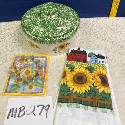 Sunflower  Casserole Dish