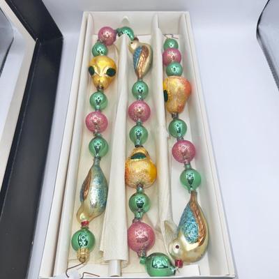 1385 Christopher Radko 1994 Partridge and Pear Glass Garland