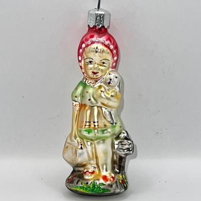 1389 Christopher Radko 1991 Madeleines Puppy Glass Ornament