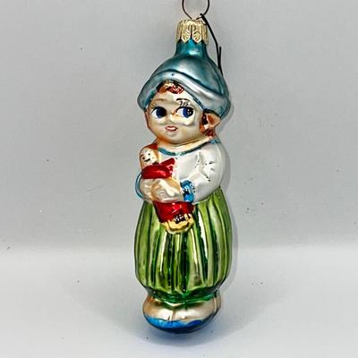 1391 Christopher Radko 1995 Numbered Dutch Doll Glass Ornament