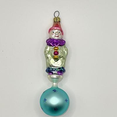 1393 Christopher Radko 1993 Circus STAR Glass Ornament