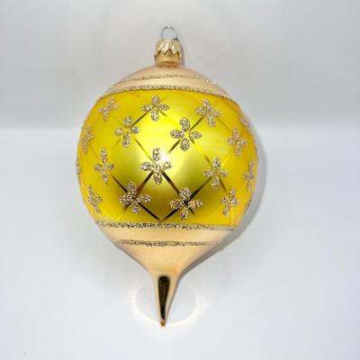 1397 Christopher Radko Gold 4â€ Ball Glass Ornament