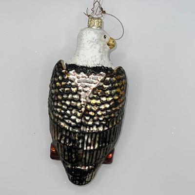 1408 Vintage Whitehurst Handblown Glass Eagle Ornament