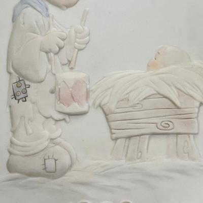 Precious Moments Christmas Plate " I'll PLay My Drum For Him"