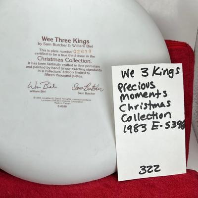 Precious Moments Christmas Plate " Wee Three KIngs"
