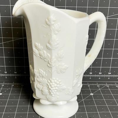 Westmoreland Milk Glass Pitcher with Grapes 