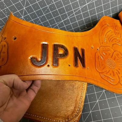 Hand Tooled Leather Saddle Bags 