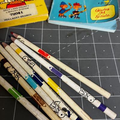 Snoopy Collection Colored  Pencils and Books 