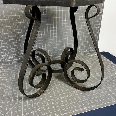 Vintage Tile top Wrought Iron Table 