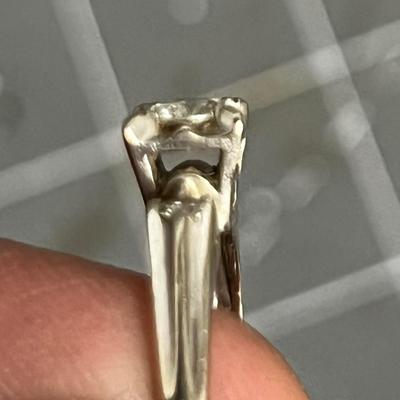 White Gold Wedding & Engagement Ring Set with Diamonds 